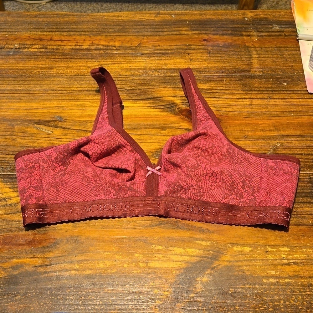 Cacique Unlined Full Coverage No Wire Bra Size 42B
